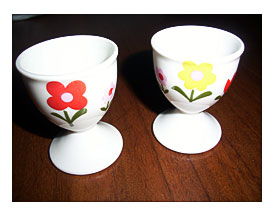 Couple Of Cute, Springy Egg Cups. I Think I'll Blow Out A Couple Of .