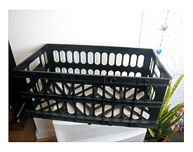 Rectangular Crate. Holds Hanging Files.