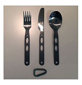 Titanium Cutlery Set Knife, Fork & Spoon Cycle Tour Store