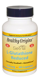 Healthy Origins, Setria, L Glutathione Reduced, 250 Mg, 60 Capsules .