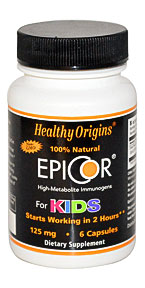 Healthy Origins, EpiCor For Kids, 125 Mg, 6 Capsules