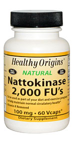 Healthy Origins, Nattokinase 2,000 FU's , 100 Mg, 60 Vcaps