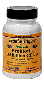 Healthy Origins Probiotic 30 Billion CFUs Shelf Stable, 60 Count .