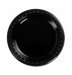 Chinet Heavyweight Plastic Plates, 6 Inch, Black, Round Pricefalls .