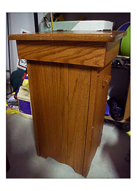 . Kitchen Trash Bin Lid Garbage Can Wastebasket Storage Wood Maple Home