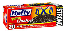 Home Hefty CinchSak Extra Strong Large Trash Bags 30 Gallon