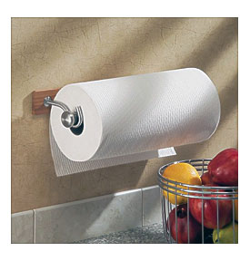 InterDesign Formbu Paper Towel Holder For Kitchen Wall Mount, Bamboo .