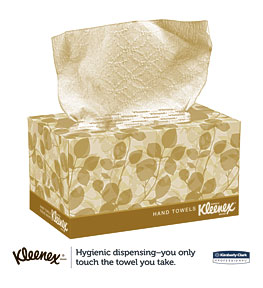  Clark 1701 Kleenex Boxed Hand Towel 9" X 10.50" White Paper .