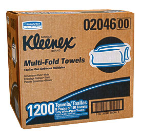 Kleenex Multi Fold Hand Towel 1 Ply 9.50" X 9.40" White Soft .