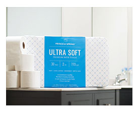  Prince & Spring Ultra Soft Bath Tissue 30 Premium Rolls