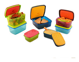 . Kids' Containers Kids' 17 Piece Leak Proof Lunch Container Set