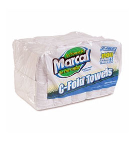 Marcal Manufacturing Llc Embossed Paper Towels, C fold, White, 150Per .