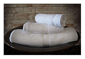 EMBROIDERED Paris Collection Modal Bath Towels Set. Available In White .