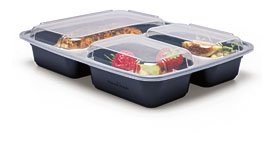 Premium 3 Compartment Meal Prep Food Storage Containers Microwavable .
