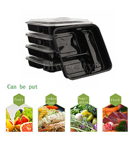 10Pcs Microwave Safe Plastic Box Meal Prep Food Storage Container .