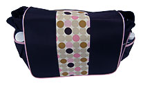 Bellotte Messenger Diaper Bag In Pink Dots