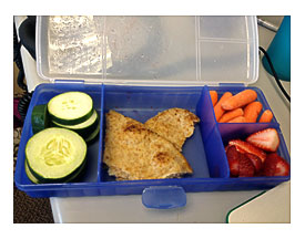 Tupperware Lunch'n Things Container With Sliced Cucumbers, Baby .