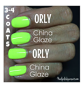 . Streaker Than Glowstick By ORLY. Let’s Take A Look After 3 4 Coats