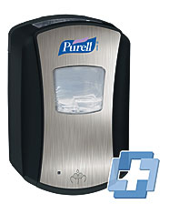 3x 700 Ml. Purell LTX 7 Advanced Handsanitizer + Gratis Dispenser .