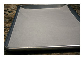 Half Sheet Tray Lined With Parchment Paper
