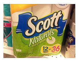 Scott Naturals Tube Untenanted Toilet Paper, 2014, by Mike Mozart of TheToyChannel and JeepersMedia on YouTube #Scott #Toilet #Paper