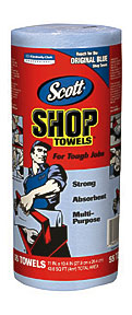 Scott® Blue Shop Towels, Roll Of 55 Sheets AW Direct