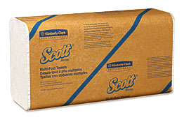 Scott Multi Fold Disposable Towels 9.20" X 9.40" White Fiber .