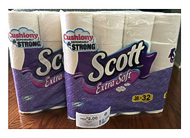 Scott Extra Soft Bath Tissue ONLY $3.25 Each With Coupon And Catalina .