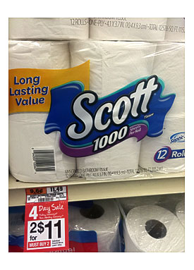 Scott Bath Tissue Or Paper Towels For JUST $.25 Per Roll At Acme .