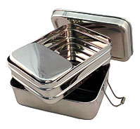 Stainless Steel Lunch Box Lunch Box Square Boxes Double Boxes Flower .