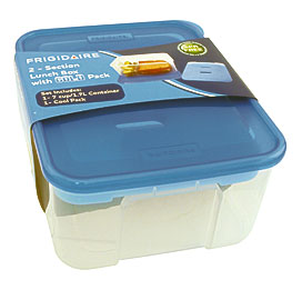 Frigidaire Frigidaire 1.8 Qt 2 Section Lunch Box W Cool Pack Case Pack .