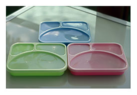 Lunch Boxes Multi Colors Divided Food Storage Containers Plates+lids .