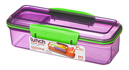 . Compartment Snack Attack Box Container Lunch School Purple New EBay
