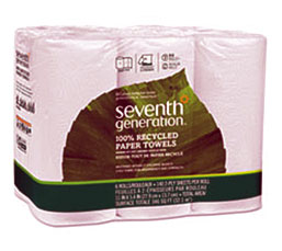 Seventh Generation 100% Recycled Paper Towel Rolls, 2 Ply, 11 X 5.4 .