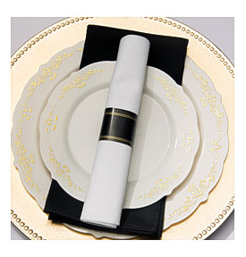 Metallic Gold Plastic Cutlery Napkin Roll Set Smarty Had A Party