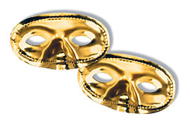 Wholesale Gold Metallic Half Masks W Elastic From China #PPC157081