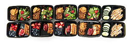 . Prep 2 Compartment BPA Free Food Containers Lunch Bento Stackable safe