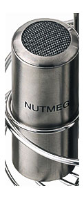 Service Ideas STCMESHNUTM Stainless Steel Condiment Shaker With Nutmeg .