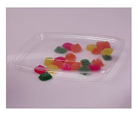 Clear Lid For 64 Oz. Clear Rectangular Plastic Container Lid Only .