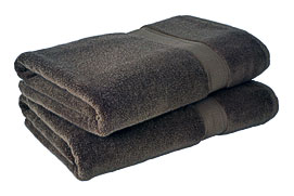 . Supima Zero Twist Cotton 2pc Oversized Bath Sheet Towel Set, Cocoa