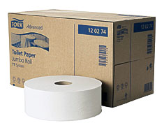 Tork Advanced Toilettenpapier Jumbo Rolle, 1 Paket = 6 Rollen, Ø 26 .