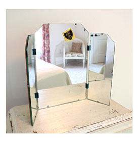 Vintage Tri Fold Mirror Vanity Mirror Shabby By BohemianLil
