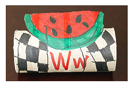 Toilet Paper Tube Alphabet Crafts W Is For Watermelon The Activity .