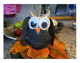 How To Make Owls From Toilet Paper Tube Craft #2 Halloween Decoration .