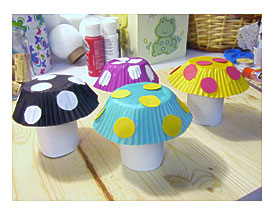 . Mushroom Craft From Toilet Paper Tubes & Cupcake Liners YouTube