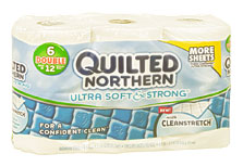 . Northern Ultra Soft & Strong 2 Ply Bathroom Tissue 1140 Sheets
