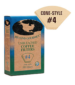 Beyond Gourmet Unbleached Cone Style Paper Coffee Filters .