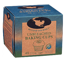 Beyond Gourmet Baking Cups Large 2.5 In Unbleached 48 Count, ECV453167 .