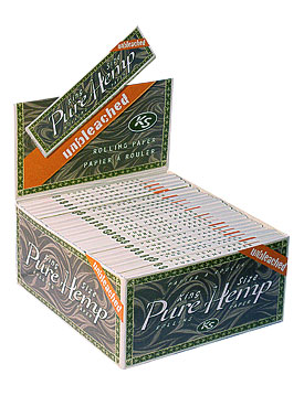 Pure Hemp King Size Unbleached 110mm Rolling Papers Box Of 50 Packs