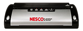 Nesco Food Vacuum Sealer + 2 Bag Rolls VS 02 In Black Everything .